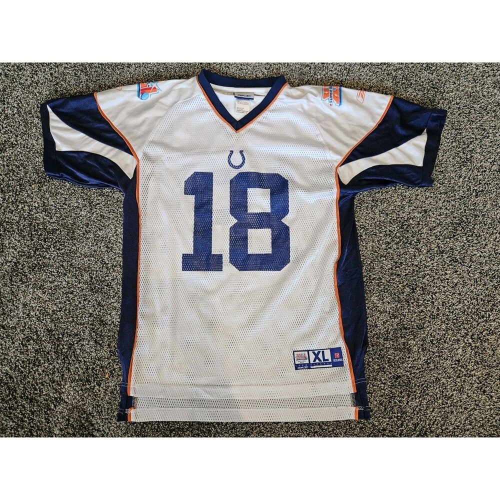 Peyton Manning Indianapolis Colts Reebok Super Bowl XLI Jersey Size XL 18-20